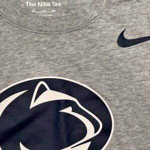 Nike Gray and Navy Penn State Logo Tee